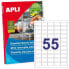 Adhesive labels Apli 100 Sheets White 36,8 x 23,8 mm