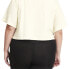 Фото #2 товара Puma Ess+ Cropped Logo Crew Neck Short Sleeve T-Shirt Plus Womens White Athletic