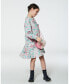 ფოტო #3 პროდუქტის Big Girls Printed Shiny French Terry Dress Gray Mix Printed Unicorn