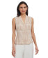 ფოტო #1 პროდუქტის Women's Printed Sleeveless V-Neck Top