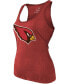Фото #3 товара Women's Heathered Cardinal Arizona Cardinals Name Number Tri-Blend Tank Top
