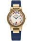 ფოტო #1 პროდუქტის Eco-Drive Women's Disney Snow White Blue Leather Strap Watch 30mm Gift Set