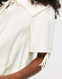 Urban Revivo relaxed shirt with balloon sleeves and exaggerated collar in poplin