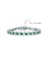 Фото #4 товара Fancy Prong Set Solitaire Round Cubic Zirconia Green CZ Wave Tennis Bracelet For Women Prom 7 Inch