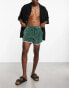 ASOS DESIGN runner shorts in green soft towelling