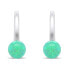 Charming silver earrings with synthetic opals EA387WG