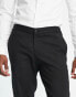 Selected Homme smart trousers in cropped tapered fit with elasticated waist in black