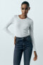 Фото #8 товара Джинсы trf skinny sculpt с высокой посадкой ZARA