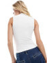 Фото #7 товара Stradivarius ruched detail slinky tank top in white