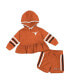 ფოტო #1 პროდუქტის Girls Infant Texas Orange Texas Longhorns Spoonful Full-Zip Hoodie and Shorts Set