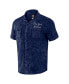 Фото #2 товара Men's Darius Rucker Collection by Navy Distressed New York Yankees Denim Team Color Button-Up Shirt
