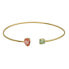 Bay Crystal Solid Gold Plated Bracelet A4894-24DP