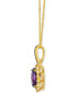 Фото #2 товара Le Vian grape Amethyst (2-1/3 ct. t.w.) & Diamond (1/3 ct. t.w.) Oval Halo Pendant Necklace in 14k Gold, 18" + 2" extender