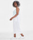 Фото #2 товара Plus Size Linen Drawstring Capri Pants, Created for Macy's