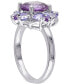 Фото #3 товара Кольцо Macy's Amethyst & Tanzanite Silver