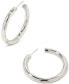 ფოტო #1 პროდუქტის 14k Gold-Plated Medium Cubic Zirconia Tipped C-Hoop Earrings, 1.57"