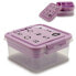 Фото #2 товара Шкатулка пластиковая фиолетовая прозрачная Gondol Jewelry box 24,5 x 11,5 x 26 cm (12 штук)