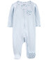 Фото #6 товара Baby Floral 2-Way Zip Thermal Sleep & Play Pajamas NB