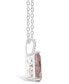 Фото #3 товара Macy's women's Rose Quartz (2-3/4 ct.t.w.) and Diamond Accent Pendant Necklace in Sterling Silver