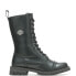 Фото #2 товара Harley-Davidson Walsen 8" Lace D87256 Womens Black Leather Motorcycle Boots