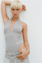 Polyamide pantone™ halter bodysuit