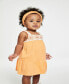 Фото #4 товара Платье для малышей First Impressions Газовая повязка, платье и трусы, набор из 3 предметов, созданный для Macy's.
