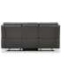 Фото #3 товара Waylen 81.5" Top-Grain Leather Manual Reclining Sofa