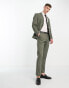 New Look slim suit trousers in dark khaki