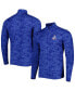 ფოტო #2 პროდუქტის Men's Royal New England Patriots Brigade Throwback Quarter-Zip Top