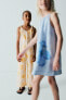 Фото #1 товара Льняное платье с цветочным принтом ZARA