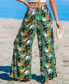 Women's Tropical Palm Wide Leg Pants