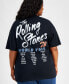 Trendy Plus Size Rolling Stones Graphic Print Crewneck Cotton T-Shirt