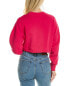 Фото #2 товара Rebecca Taylor Cropped Terry Sweatshirt Women's Pink Xl