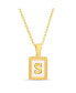 ფოტო #3 პროდუქტის Gold-Tone Letter Initial Pendant Necklace