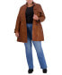 Фото #4 товара Womens Plus Size Natalie Belted Leather Trench Coat