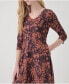 ფოტო #6 პროდუქტის Women's Organic Cotton Fit & Flare Midi Party Dress