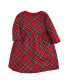 Фото #6 товара Baby Girls Cotton Dresses, Red Tartan