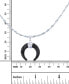Фото #3 товара Macy's black Spinel Ox Horn Pendant Necklace (3/4 ct. t.w.) in Sterling Silver, 18" + 2" extender