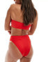 Фото #4 товара ASOS DESIGN Maya mix and match high leg high waist bikini bottom in red