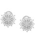ფოტო #4 პროდუქტის Diamond Starburst Earrings (1-1/2 ct. t.w.) in 14k White Gold, Created for Macy's