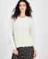 Women's Crewneck Eyelash Sweater, Created for Macy's