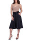 Women's Elastic Waistband Pocket Midi Skirt