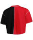 Women's Red, Black Georgia Bulldogs Colorblock Cropped T-shirt