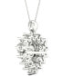ფოტო #6 პროდუქტის Diamond Heart 18" Pendant Necklace (1/2 ct. t.w.) in 10k White Gold