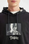 Фото #6 товара Tupac Shakur Boxy Fit Kapüşonlu Baskılı Sweatshirt B5520ax24sp