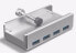 Фото #1 товара ALLNET ALL-USB3-HUB-4-CLIP - USB 3.2 Gen 1 (3.1 Gen 1) Type-A - USB 3.2 Gen 1 (3.1 Gen 1) Type-A - 5000 Mbit/s - Silver - 1 m - USB