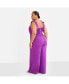 ფოტო #2 პროდუქტის Plus Size Selma Tie Strap Corset Wide Leg Jumpsuit