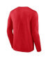 Men's Scarlet Nebraska Huskers Big and Tall Two-Hit Graphic Long Sleeve T-shirt Красный, 3XT - фото #3