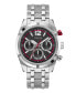 Фото #1 товара Часы и аксессуары Guess мужские аналоговые наручные часы из стали с серебристым циферблатом 44 мм