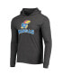 ფოტო #4 პროდუქტის Men's Royal, Heather Charcoal Kansas Jayhawks Meter Long Sleeve Hoodie T-shirt and Jogger Pajama Set